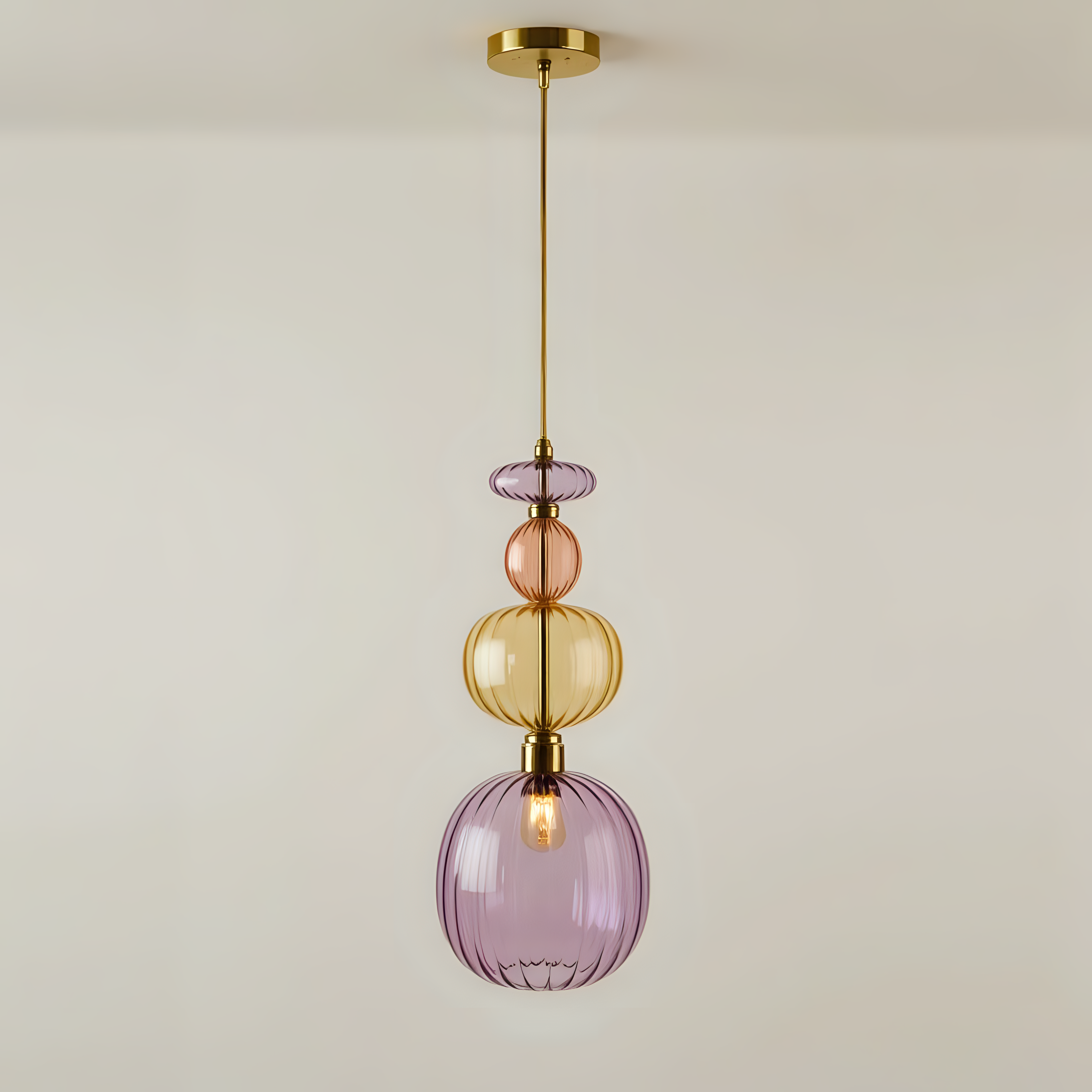 Hand Blown Glass Pendant Light